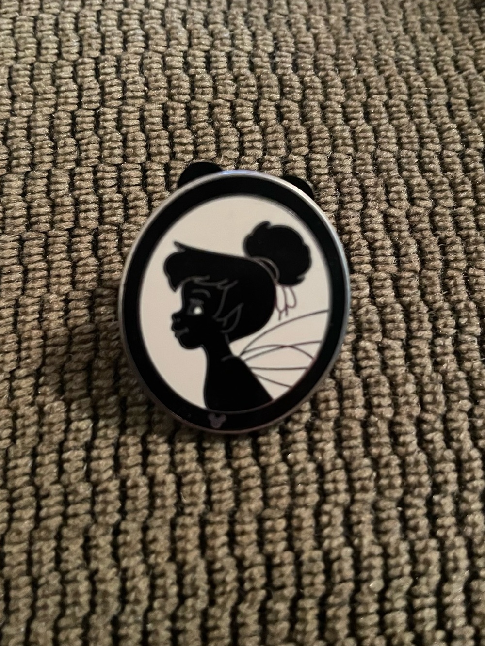 Tinkerbell Silhouette Hidden Mickey Pin